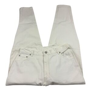 Levi's 550‎ Women's Jeans White Relaxed Fit Tapered Leg Size 14 Reg 2497